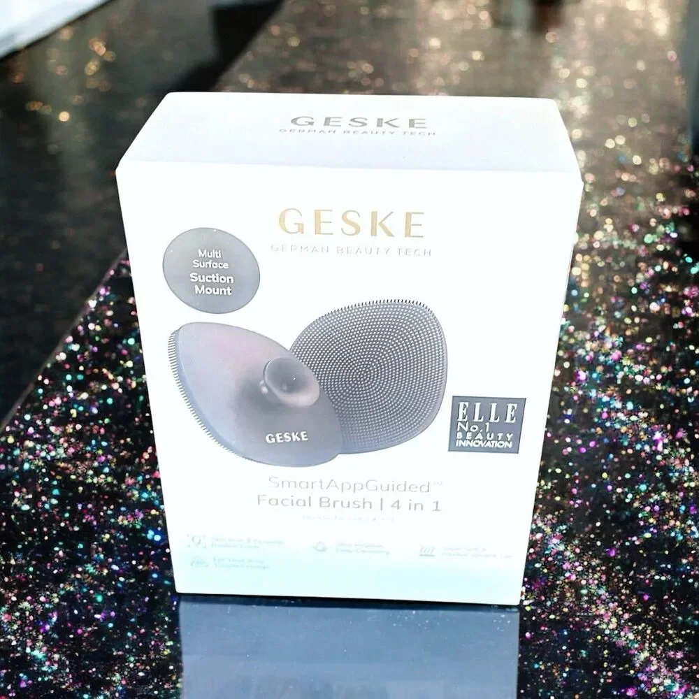 GESKE Facial Brush SmartAppGuided 4 in 1 Facial Brush in Gray  Brand New in Box